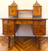 Writing desk with neogothic top