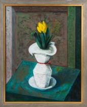 Gbor Mric (1889 - 1987): Still life with flower, 1969