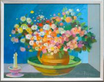 Pleidell Jnos (1915 - 2007): Still life with flowers